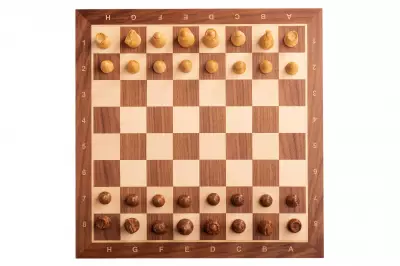 Zestaw szachowy French Walnut | Król 98 mm | Pole 58 mm | Drewniany