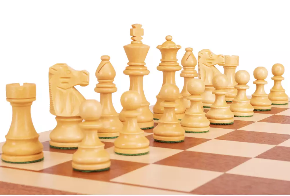 Zestaw szachowy French Light| Król 98 mm | Pole 58 mm | Drewniany