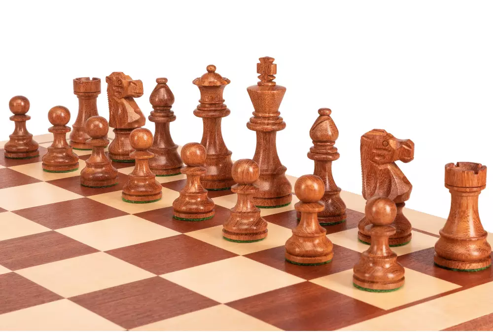 Zestaw szachowy French Light| Król 98 mm | Pole 58 mm | Drewniany