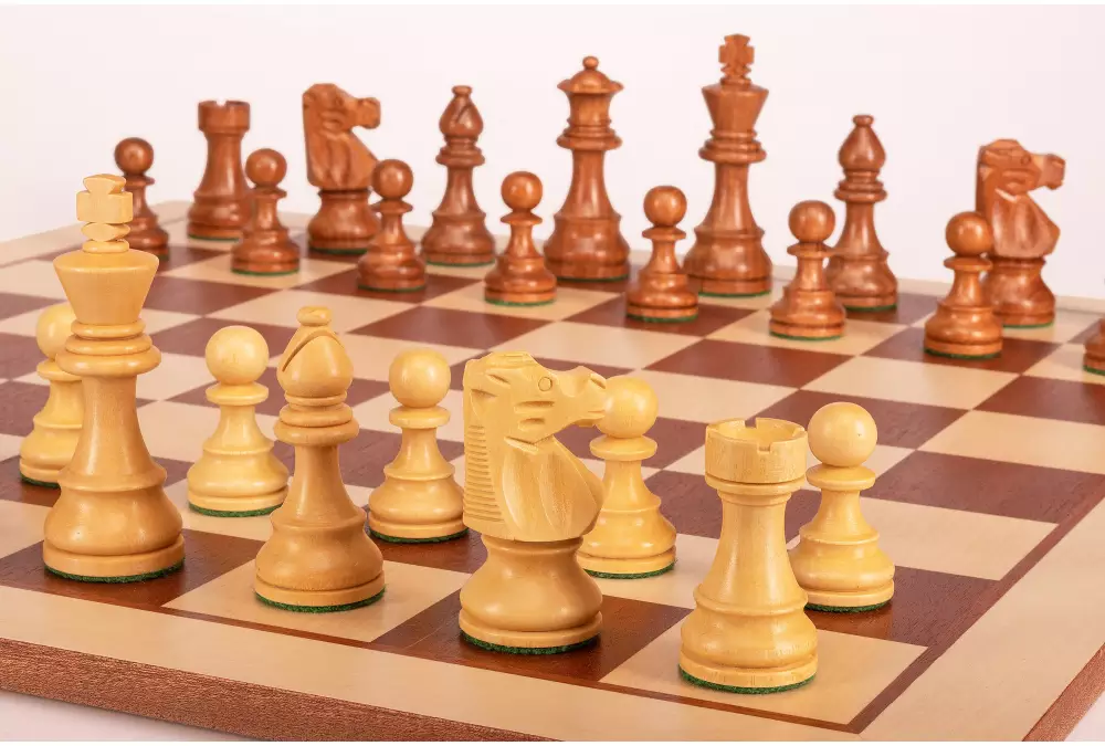 Zestaw szachowy French Light| Król 98 mm | Pole 58 mm | Drewniany