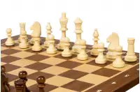 Zestaw szachowy turniejowy Nr 4 - szachownica 40 mm + figury Sunrise Staunton 78 mm