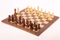 Zestaw szachowy German Walnut | Król 98 mm | Pole 50 mm | Drewniany
