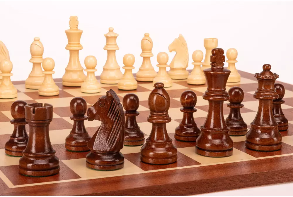 Zestaw szachowy German | Król 98 mm | Pole 58 mm | Drewniany