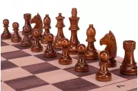 Zestaw szachowy | Figury szachowe German 5+ | Król 98 mm | Szachownica zwijana Light
