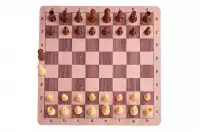 Zestaw szachowy | Figury szachowe German 5+ | Król 98 mm | Szachownica zwijana Light