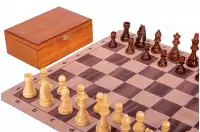 Zestaw szachowy | Figury szachowe German 5+ | Król 98 mm | Szachownica zwijana Light