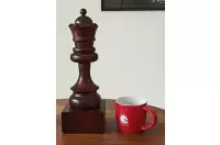 Puchar szachowy drewniany - Czarny Hetman