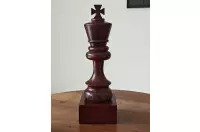 Puchar szachowy drewniany - Czarny Król