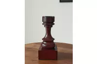 Puchar szachowy drewniany - Czarna Wieża