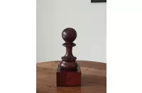 Puchar szachowy drewniany - Czarny Pion