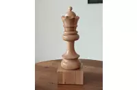 Puchar szachowy drewniany - Biały Hetman