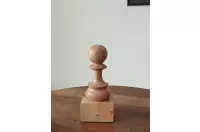 Puchar szachowy drewniany - Biały Pion