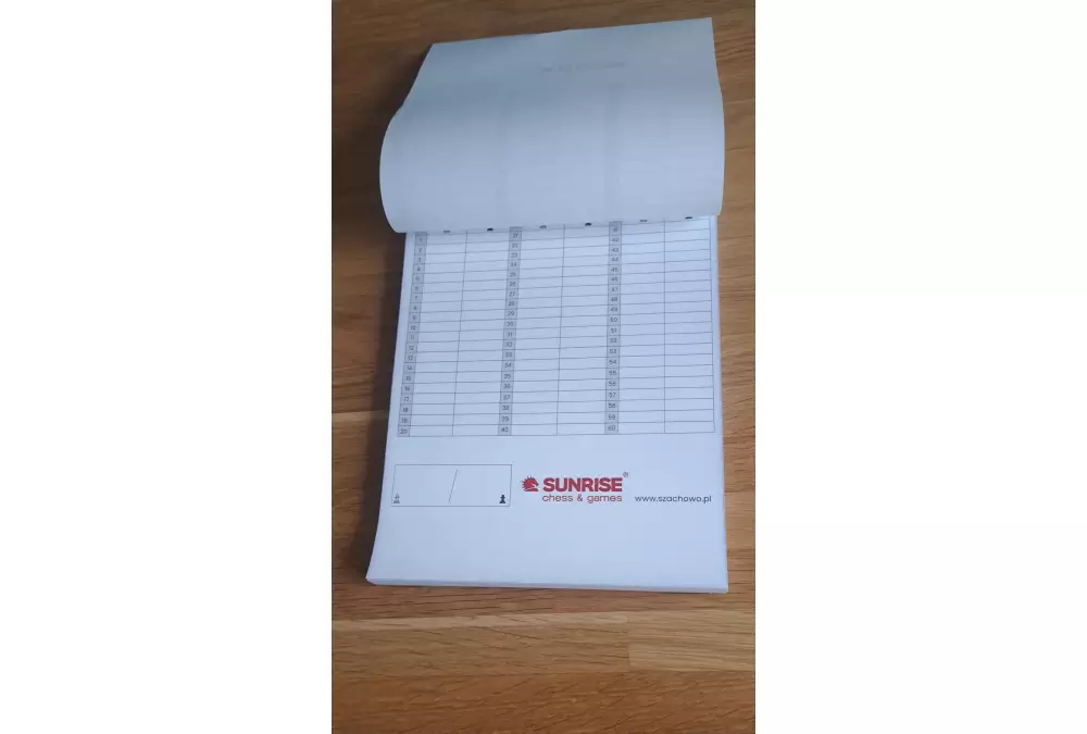 Bloki samokopiujące do zapisu partii - Scorebook (50 partii)