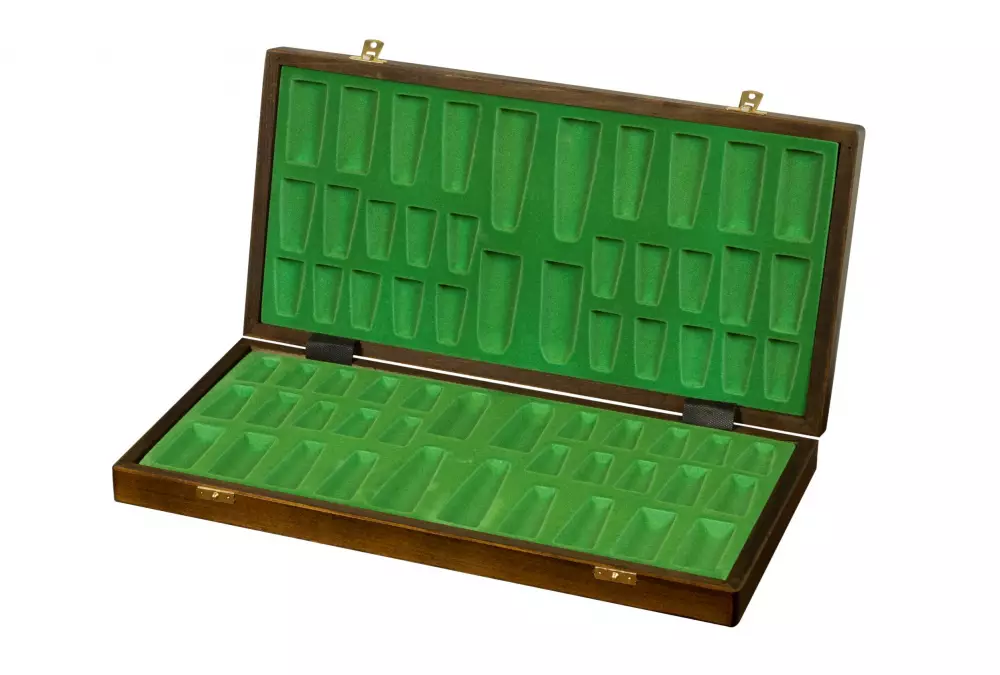 Szachy treningowe drewniane 48 cm dociążane metalem (pole 50 mm, król 90 mm)