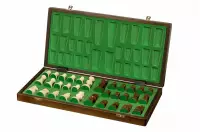 Szachy treningowe drewniane 48 cm dociążane metalem (pole 50 mm, król 90 mm)