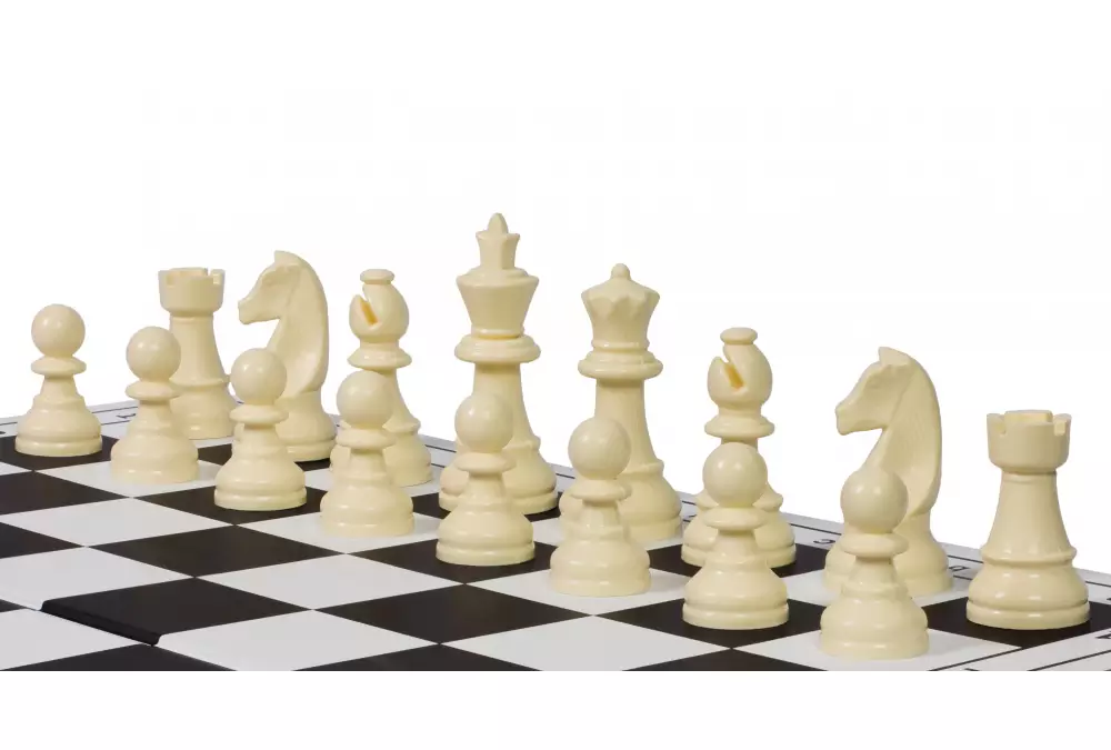 Figury szachowe Staunton nr 3 plastikowe (król 65 mm) do gry i analizy