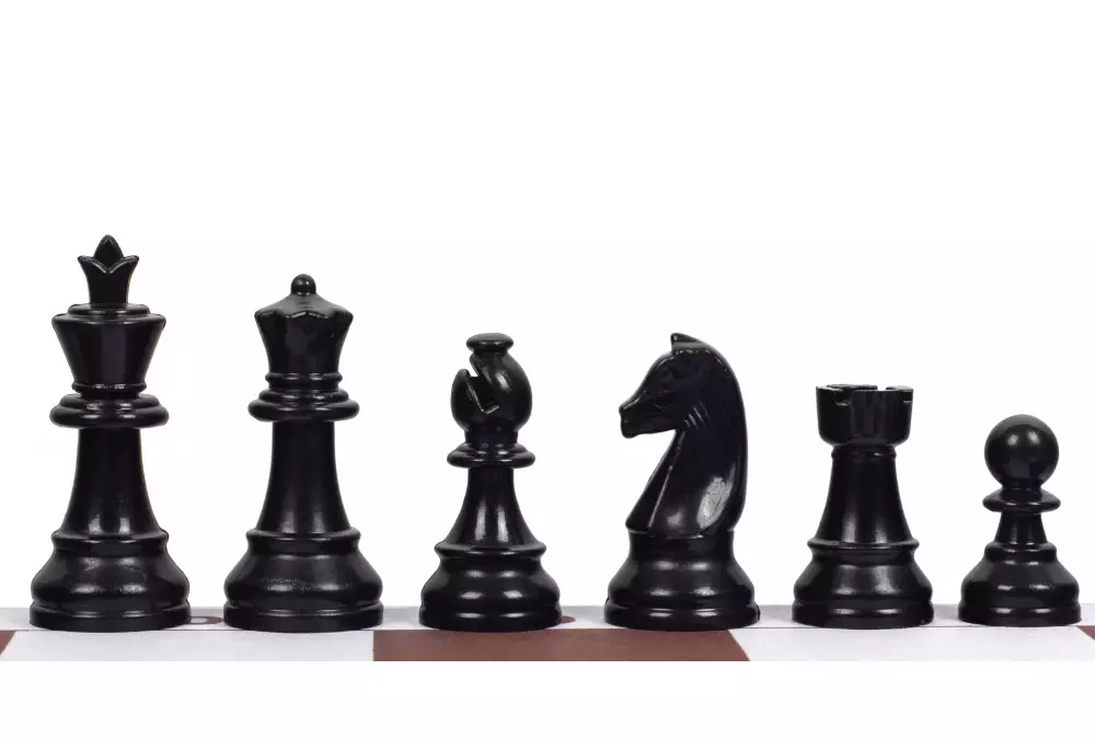 Figury szachowe Staunton nr 3 plastikowe (król 65 mm) do gry i analizy