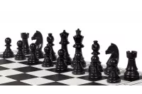 Figury szachowe Staunton nr 3 plastikowe (król 65 mm) do gry i analizy