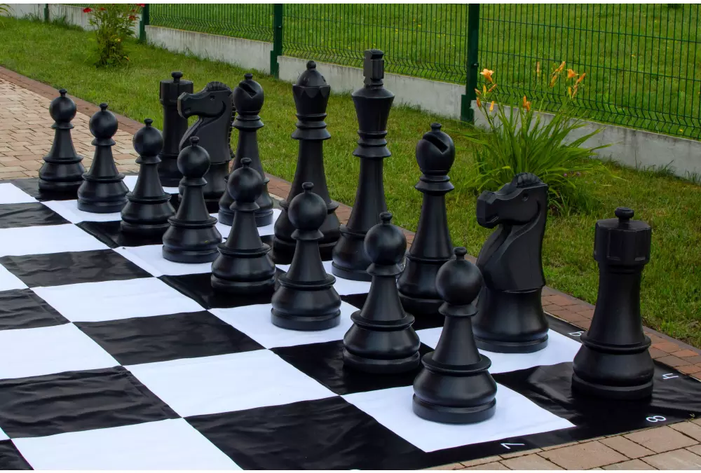 Szachownica XXL+ do szachów / warcabów plenerowych / żywych szachów (pole 50 x 50 cm)