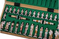 DUŻE SZACHY EGIPT (65x65cm) intarsjowane