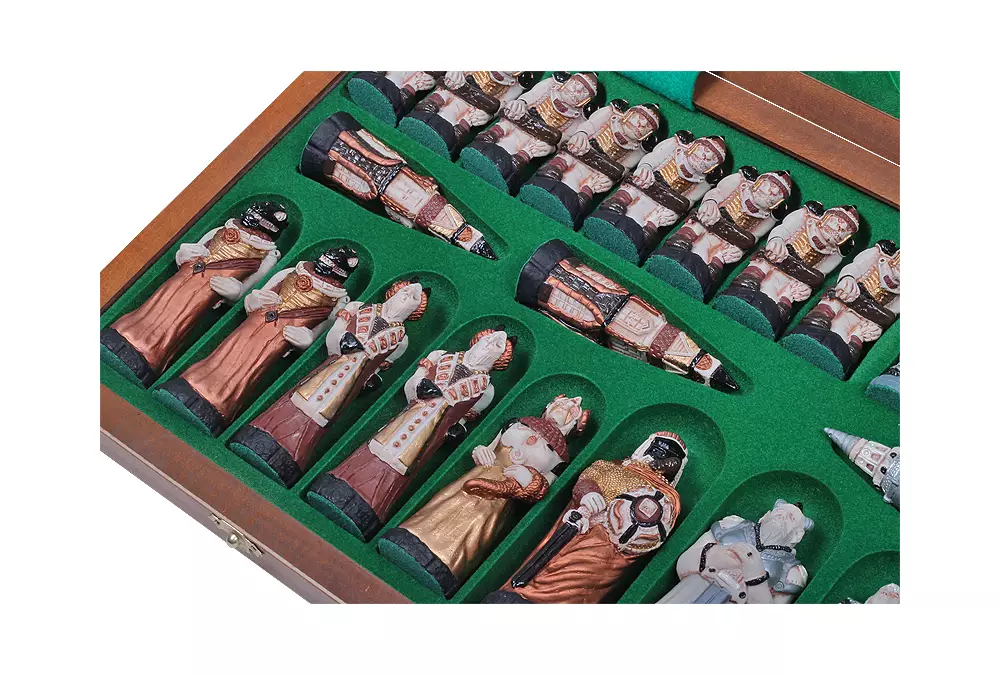 DUŻE SZACHY FANTAZJA (58x58cm) intarsjowane