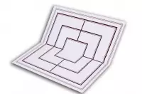 Dwustronna plastikowa deska: szachy + młynek, (32,5x32,5cm),składana, biało - brązowa