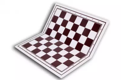 Dwustronna plastikowa deska: szachy + młynek, składana, biało - brązowa