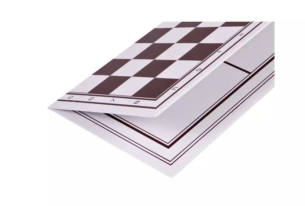 Dwustronna plastikowa deska szachy + młynek, (40x40cm), składana, biało - brązowa