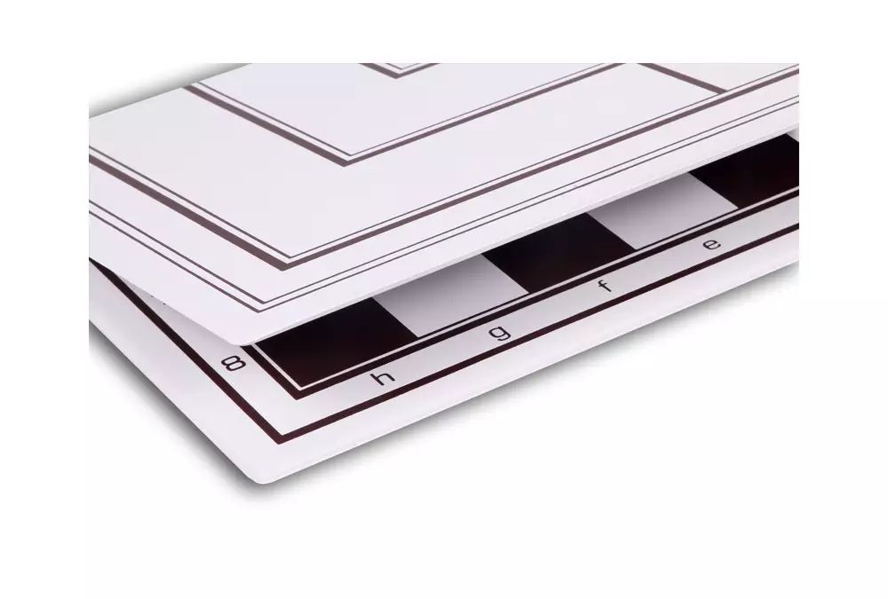 Dwustronna plastikowa deska szachy + młynek, (40x40cm), składana, biało - brązowa