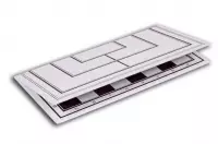 Dwustronna plastikowa deska szachy + młynek, (40x40cm), składana, biało - brązowa