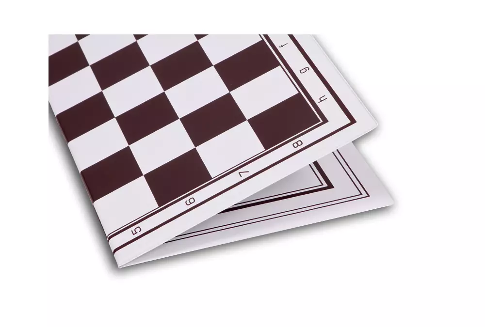 Dwustronna plastikowa deska szachy + młynek, (40x40cm), składana, biało - brązowa
