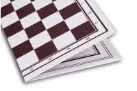 Dwustronna plastikowa deska szachy + młynek, (40x40cm), składana, biało - brązowa