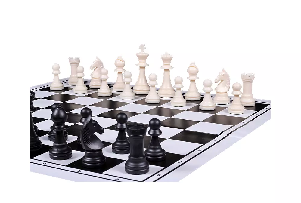 Składana, plastikowa deska szachowa, czarno - biała