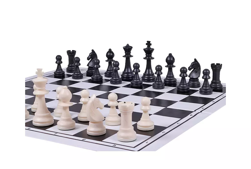 Składana, plastikowa deska szachowa, czarno - biała