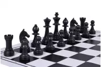 Składana, plastikowa deska szachowa, czarno - biała