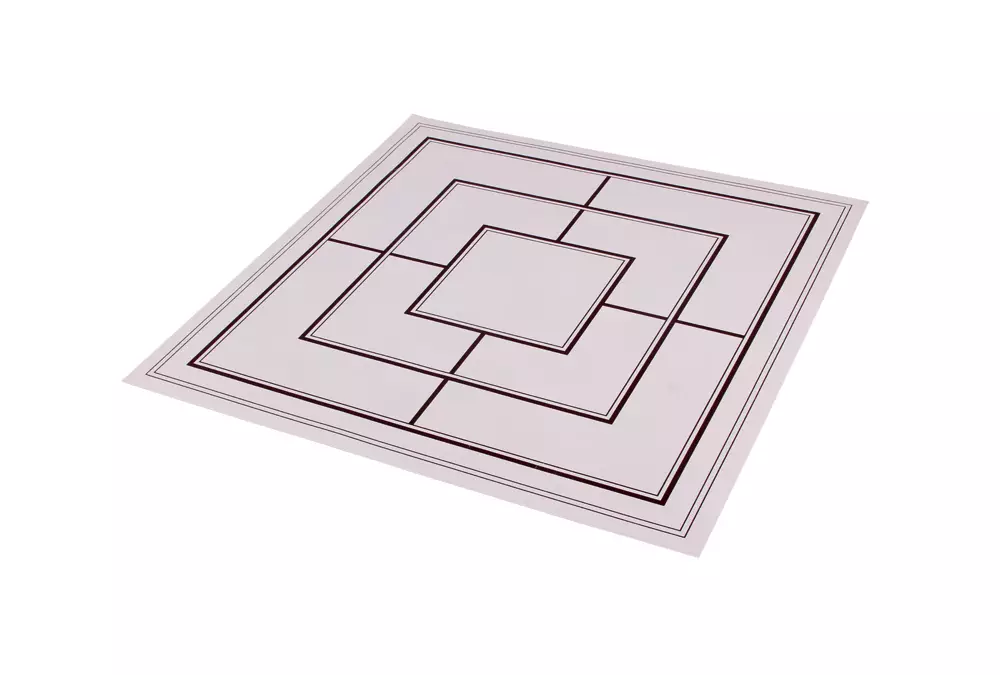 Dwustronna, zwijana, winylowa deska: szachy + młynek, biało - brązowa