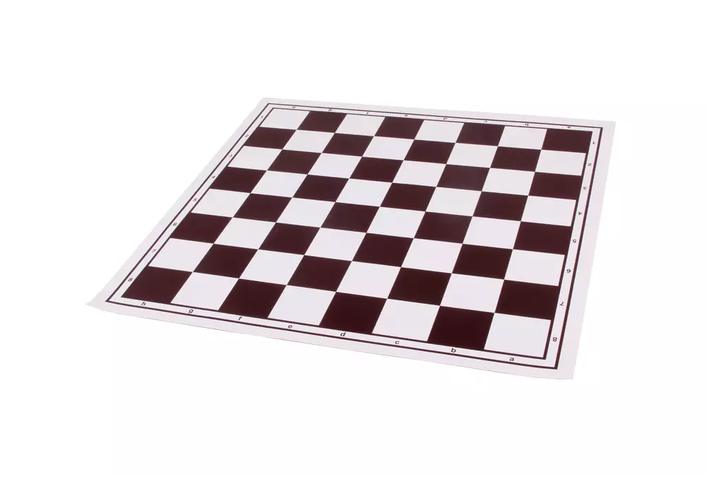 Szachownica zwijana, dwustronna: szachy + 100 polowe warcaby, biało - brązowa