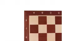 Deska szachowa nr 6+ (z opisem) mahoń/jawor (intarsja)