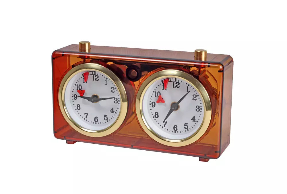 Zegar plastikowy CLASSIC mały, bursztyn