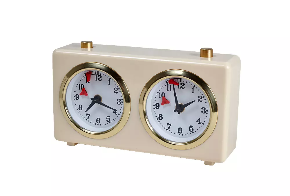 Zegar plastikowy CLASSIC mały, kremowy