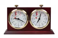 Zegar drewniany BHB z podstawką - duży ciemny