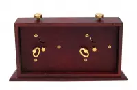 Zegar drewniany BHB z podstawką - duży ciemny