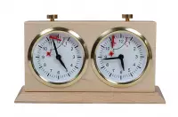 Zegar drewniany BHB z podstawką - duży jasny