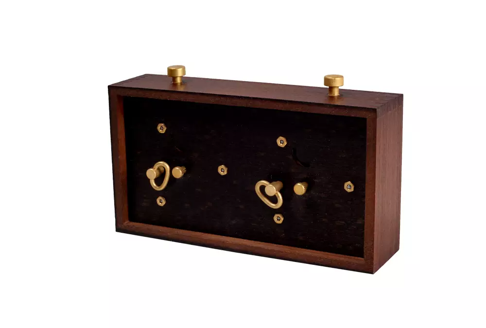 Zegar drewniany BHB bez podstawki - mały ciemny