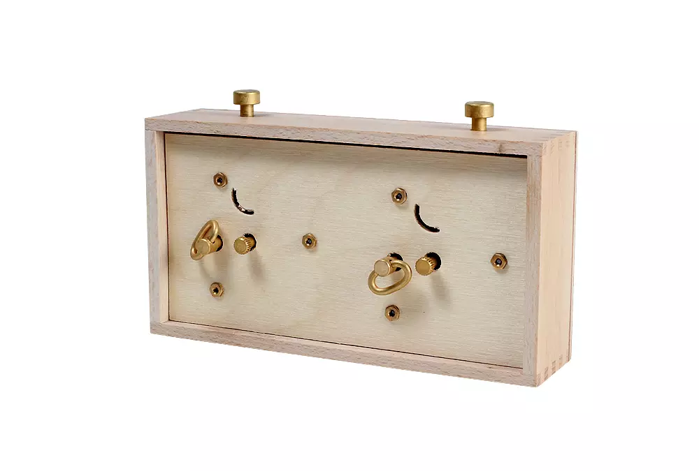 Zegar drewniany BHB bez podstawki - mały jasny