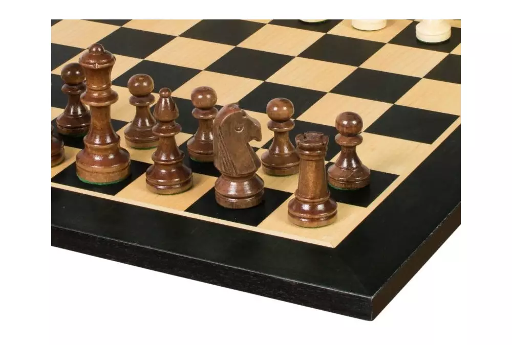 Zestaw szachowy turniejowy Nr 4 - szachownica 40 mm + figury Sunrise Staunton 78 mm