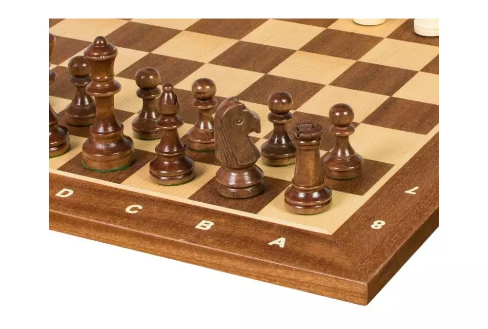 Zestaw szachowy turniejowy Nr 4 - szachownica 40 mm + figury Sunrise Staunton 78 mm