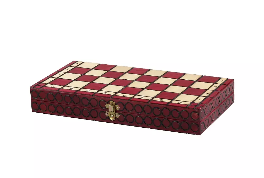 SZACHY KRÓLEWSKIE ŚREDNIE (34x34cm) wiśnia