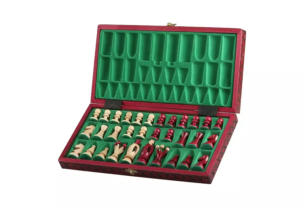 SZACHY KRÓLEWSKIE ŚREDNIE (34x34cm) wiśnia