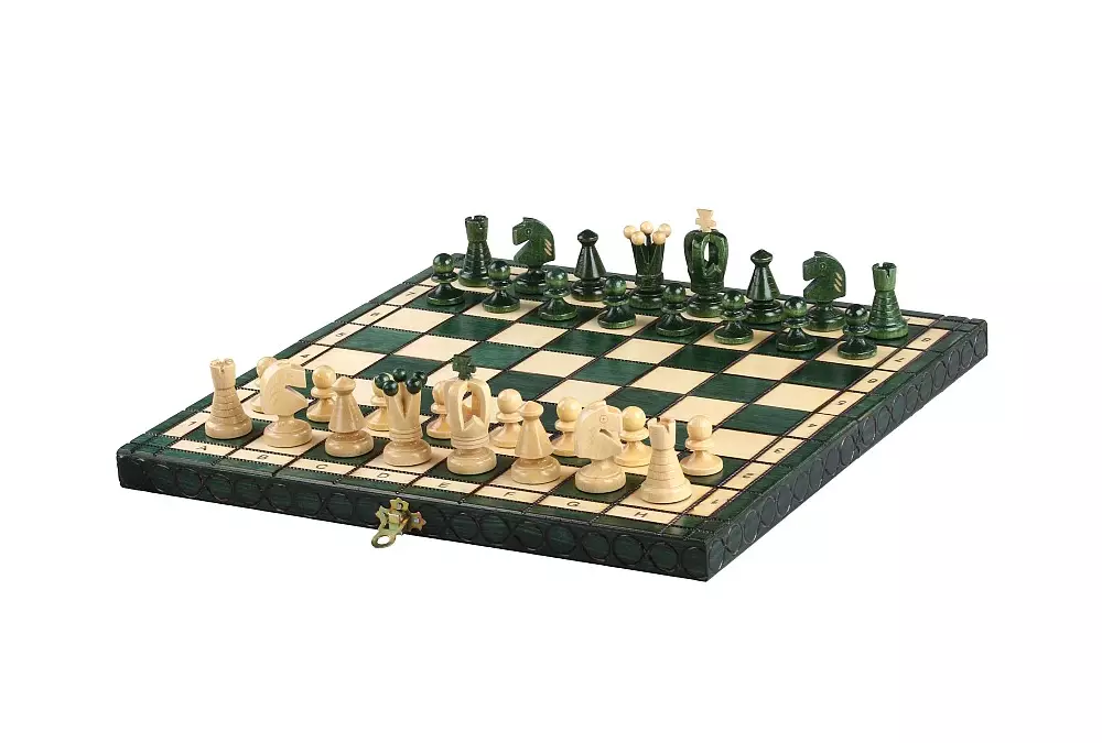 SZACHY KRÓLEWSKIE ŚREDNIE (35x35cm) kolor zielony